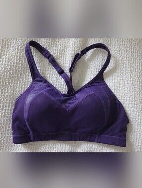 Moving Comfort Purple and Black Racerback Sports Bra